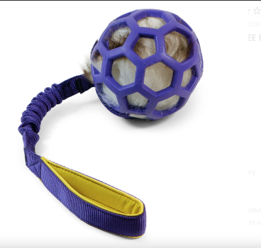 JW Pet Hol-EE Roller bungee with sheep fur (M)